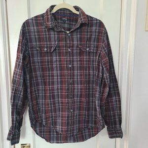 Plaid men's button down